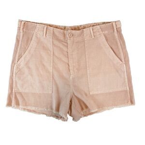 American Eagle Outfitters High Waist Shorts beige summer frayed pockets